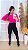 Blusa Tapa Bumbum Manga Longa Croped Cor Rosa Neon - Imagem 1