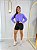 Blusa Tapa Bumbum Manga Longa Croped Cor Lavanda - Imagem 1