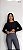 Blusa Tapa Bumbum Manga Longa Croped Cor Preto - Imagem 1