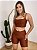 Conjunto Short Bolso+Top Alça Reta Cor Cobre - Imagem 1