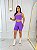 Conjunto Short Bolso+Top Alça Reta Cor Roxo Amora - Imagem 3