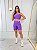 Conjunto Short Bolso+Top Alça Reta Cor Roxo Amora - Imagem 1