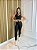Conjunto Legging Básica + Top Nula Manga Cor Preto - Imagem 3