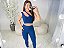 Conjunto Legging Básica + Top Nula Manga Cor Azul Marinho - Imagem 3