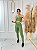 Conjunto Legging Básica + Top Nula Manga Cor Verde Oliva - Imagem 1
