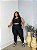 Conjunto Legging Básica Plus Size+ Top Alça Larga Cor Preto - Imagem 3