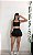 Conjunto Short e Saia+ Top Alça Reta Cor Preto - Imagem 1