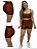 Conjunto Short Crossfit + Top Alça Reta Cor Cobre - Imagem 1