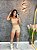 Conjunto Short Crossfit + Top Camilla Cor Canela Nude - Imagem 4