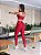 Conjunto Legging Montaria+ Top Alça Reta Cor Marsala - Imagem 5