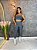 Conjunto Legging Montaria+ Top Alça Reta Cor Cinza - Imagem 5