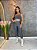Conjunto Legging Montaria+ Top Alça Reta Cor Cinza - Imagem 3