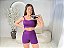 Conjunto Short Crossfit + Top Camilla Cor Roxo Uva - Imagem 1