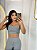 Conjunto Legging Básica+ Top Alça Reta Cor Listrado Fino - Imagem 1