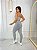 Conjunto Legging Básica+ Top Alça Reta Cor Listrado Fino - Imagem 2