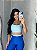 Conjunto Legging Vivo+Top Alça Reta Cor Azul Royal+Azul BB - Imagem 3