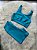 Conjunto Short Meia Coxa+ Top Clarisse Cor Verde Petróleo - Imagem 2