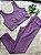 Conjunto Legging Básica Plus Size+ Top Alça Larga Cor Mescla(Rajado/Rosa) - Imagem 1