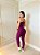 Conjunto Legging Básica + Top Nula Manga Cor Roxo Uva - Imagem 2
