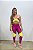 Conjunto Legging Karyne+ Top Cor Rosa Fuschia+Amarelo Neon - Imagem 5