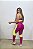 Conjunto Legging Karyne+ Top Cor Rosa Fuschia+Amarelo Neon - Imagem 3