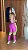 Conjunto Legging Karyne+ Top Cor Rosa Fuschia+Amarelo Neon - Imagem 1