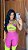 Conjunto Legging Karyne+ Top Cor Rosa Fuschia+Amarelo Neon - Imagem 10