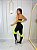 Conjunto Legging Karyne+ Top Cor Preto+ Amarelo Neon - Imagem 2
