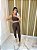 Conjunto legging basica + Top Clarisse Cor Marrom - Imagem 5