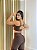 Conjunto legging basica + Top Clarisse Cor Marrom - Imagem 3