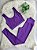 Conjunto Legging Básica+ Top Manu Cor Roxo Uva - Imagem 1