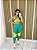 Conjunto Legging Karyne+ Top Cor Verde Esmeralda+Amarelo Neon - Imagem 4