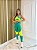 Conjunto Legging Karyne+ Top Cor Verde Esmeralda+Amarelo Neon - Imagem 1