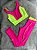 Conjunto Legging Bolso Vivo+Top Cor Rosa Neon+Amarelo Neon - Imagem 1