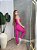 Conjunto Legging Básica + Top Nula Manga Cor Rosa Fuschia - Imagem 2