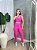 Conjunto Legging Básica + Top Nula Manga Cor Rosa Fuschia - Imagem 4