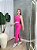 Conjunto Legging Básica + Top Nula Manga Cor Rosa Fuschia - Imagem 3