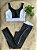 Conjunto Legging Bolso Vivo+Top Cor Preto+Branco - Imagem 1