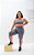 Conjunto Athena Legging+Top Cor Cinza+Laranja Neon - Imagem 3