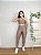 Conjunto Legging Básica + Top Nula Manga Cor Cappucino - Imagem 2