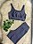 Conjunto Short Meia Coxa+ Top Clarisse Cor Cinza - Imagem 1
