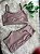 Conjunto Short Bolso+Top Alça Reta Cor Cappucino - Imagem 1