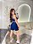 Conjunto Short Meia Coxa+ Top Alça Reta Cor Azul Marinho - Imagem 2
