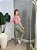Conjunto Legging Marcela+ Top Cor Verde Alecrim+Rosa BB - Imagem 1
