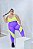 Conjunto Legging Lary+Top Tiras Cor Roxo Amora+Amarelo Neon - Imagem 1