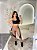 Conjunto Legging Lary+Top Tiras Cor Cappucino+Preto - Imagem 2