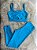 Conjunto Canelado Wonder+Top Dany Cor Azul Turqueza - Imagem 1