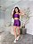 Conjunto Short Crossfit + Top Alça Reta Cor Roxo Uva - Imagem 1