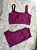 Conjunto Short Crossfit + Top Alça Reta Cor Marsala - Imagem 1