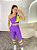 Conjunto Legging Isabela+Top Cor Roxo Amora+ Amarelo Neon - Imagem 3
